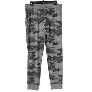 Womens Splendid Gray Camo Jogger Sweat Pants Size Large R85D703 EUC 3619